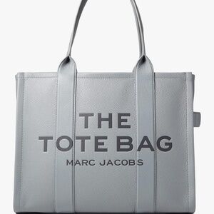 Wolf grey Marc Jacobs medium leather tote bag